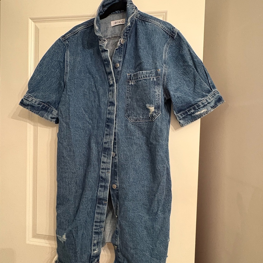 Etica Blue Denim Dress